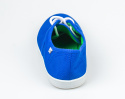 Wygodne tenisówki w kolorze niebieskim, zielone wewnątrz, z białą podeszwą MODA SANOK