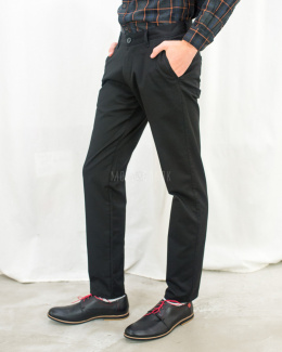 Spodnie STANLEY męskie bawełniane chinosy - czarne - MODA SANOK