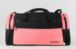 Czarno - różowa torba podróżna z bocznymi kieszeniami BISTANA - MODA SANOK