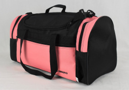 Czarno - różowa torba podróżna z bocznymi kieszeniami BISTANA - MODA SANOK