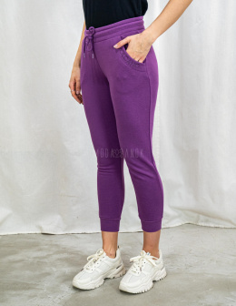 Dresowe spodnie z kieszeniami w kolorze fioletowym VOLCANO - MODA SANOK