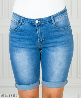 Damskie spodenki szorty damskie niebieskie jasne jeans Moon Girl Moda Sanok