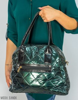 Pikowana torebka w kolorze ciemnozielonym MODA SANOK