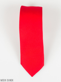 Krawat męski czysty - czerwony - Moda Sanok