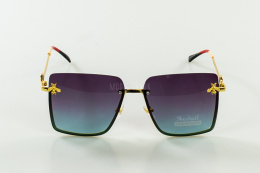 Okulary przeciwsłoneczne damskie lekkie kwadratowe z muchą duże MODA SANOK