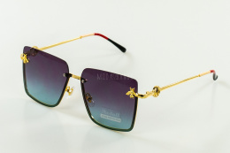Okulary przeciwsłoneczne damskie lekkie kwadratowe z muchą duże MODA SANOK