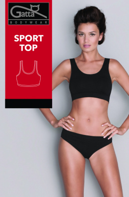 Gatta Sport Top - krótki czarny damski top Moda Sanok