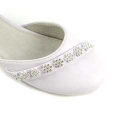 Buty komunijne białe obcasik Moda Sanok