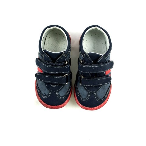 Czerwono-granatowe sportowe buciki dla chłopca Kornecki Moda Sanok