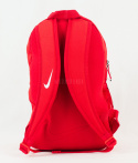 Jednokomorowy czerwony plecak Nike z pojemną kieszonką i białym logo na przodzie - MODA SANOK