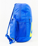 Jednokomorowy niebieski plecak NIKE z neonowym żółtym napisem i z piórnikiem - MODA SANOK