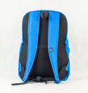 Plecak dwukomorowy w kolorze niebieskim, szkolny, sportowy z małym logo NIKE - MODA SANOK