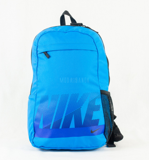 Plecak, sportowy, szkolny, miejski w kolorze niebieskim z logowaniem na przodzie NIKE - MODA SANOK