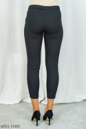 Oryginalne spodnie Lavinia damskie wiązane na gumce eleganckie - czarne - Moda Sanok