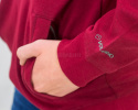 Bluza VOLCANO dzianinowa w kolorze czerwonym z napisem i połączoną kieszenią kangurka - MODA SANOK