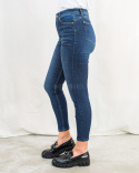 Obcisłe damskie jeansy do kostki z wysokim stanem skinny fit CROSS JEANS - MODA SANOK