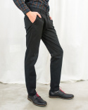 Spodnie STANLEY męskie bawełniane chinosy - czarne - MODA SANOK