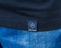 T-shirt VOLCANO męski bawełniany w kolorze granatowym z napisami i nadrukiem planety - MODA SANOK