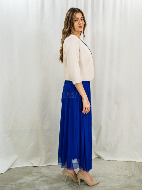 Klasyczne krótkie jasno beżowe bolerko do sukienki JOL-STYL MODA SANOK