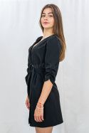 Elegancka sukienka z rękawem 3/4 z kolorze czarnym KAMATEX - MODA SANOK