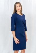 Elegancka wizytowa sukienka w kolorze granatowym BOLERO - MODA SANOK