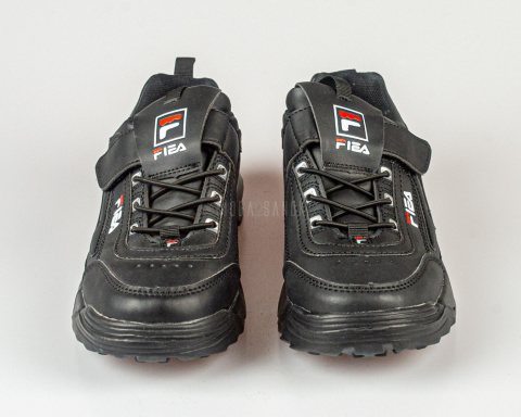 Buty sportowe czarne lekkie na rzep - MODA SANOK