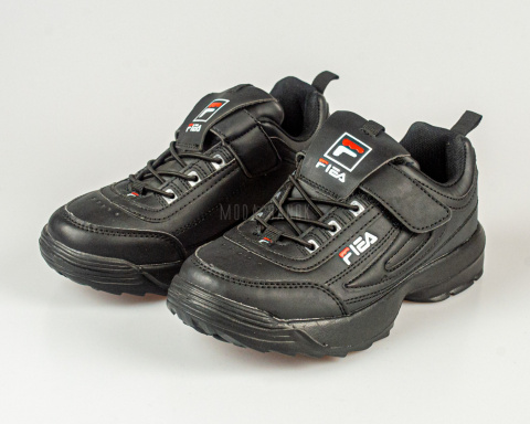 Buty sportowe czarne lekkie na rzep - MODA SANOK