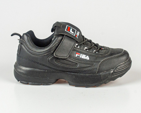 Buty sportowe czarne lekkie na rzep - MODA SANOK