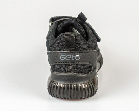 Buty sportowe dziewczęce czarne lekkie zapinane na rzep - MODA SANOK