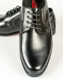 Czarne półbuty wizytowe chłopięce sznurowane BADOXX-MODA SANOK