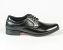 Czarne półbuty wizytowe chłopięce sznurowane BADOXX-MODA SANOK
