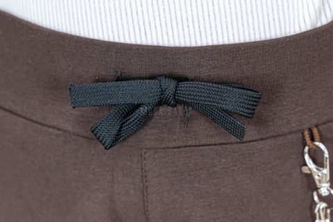 Dziewczęce spodnie dresowe typu bojówki brązowe PIK-MODA SANOK