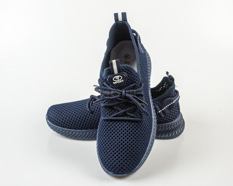 Granatowe buty sportowe ,siatka, skarpeta wsuwane lekkie SEASTAR - MODA SANOK