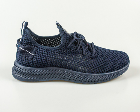 Granatowe buty sportowe ,siatka, skarpeta wsuwane lekkie SEASTAR - MODA SANOK
