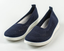 Granatowe wsuwane tenisówki , balerinki damskie, lekkie ażurowe SEASTAR - MODA SANOK