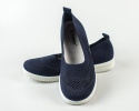 Granatowe wsuwane tenisówki , balerinki damskie, lekkie ażurowe SEASTAR - MODA SANOK