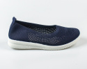 Granatowe wsuwane tenisówki , balerinki damskie, lekkie ażurowe SEASTAR - MODA SANOK