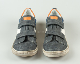 Półbuty chłopięce granatowe zapinane na rzepy KORNECKI-MODA SANOK