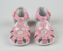 Sandałki dziewczęce różowe zabudowane przody KORNECKI-MODA SANOK