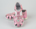 Sandałki dziewczęce różowe zabudowane przody KORNECKI-MODA SANOK
