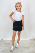 Spódnico- spodenki dziewczęce wizytowe czarne KLAUDYNKA-MODA SANOK