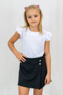 Spódnico- spodenki dziewczęce wizytowe czarne KLAUDYNKA-MODA SANOK
