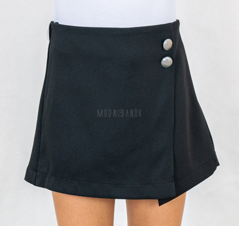 Spódnico- spodenki dziewczęce wizytowe czarne KLAUDYNKA-MODA SANOK