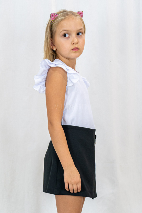Spódnico- spodenki dziewczęce wizytowe czarne KLAUDYNKA-MODA SANOK