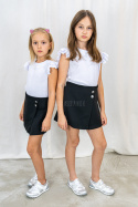 Spódnico- spodenki dziewczęce wizytowe czarne KLAUDYNKA-MODA SANOK