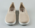 Tenisówki, półbuty damskie w kolorze beżowym , tekstylne, wsuwane, lekkie, ażurowe SEASTAR  - MODA SANOK