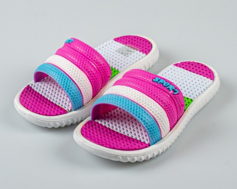 Dziecięce kolorowe klapki na basen - MODA SANOK