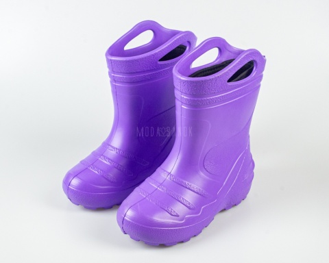 Kalosze dziecięce EVA fioletowe z ociepleniem KOLMAX - MODA SANOK