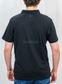 Czarna męska koszulka polo O-NIKOS VOLCANO - MODA SANOK