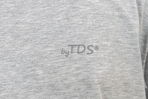 Szara klasyczna koszulka męska TDS - MODA SANOK